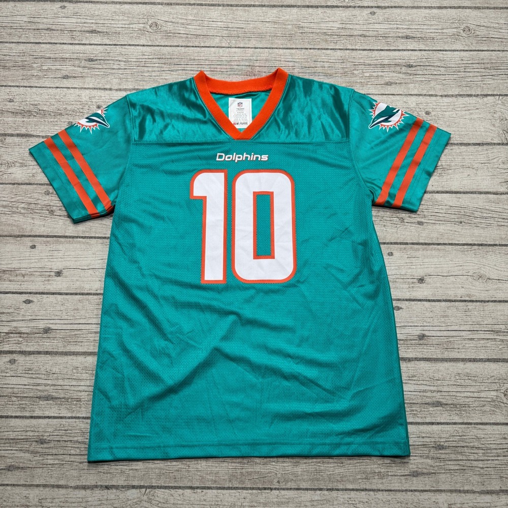 NFL Miami Dolphins Jersey Youth's XL Teal Tyreek Hill #10 Football Team Apparel